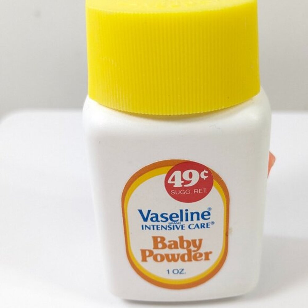 Vintage Vaseline Intensive Care Baby Powder 1oz Talc mini diaper bag travel size